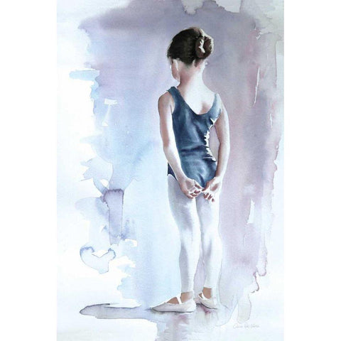 First Day at Ballet White Modern Wood Framed Art Print by Wild Apple Graphics