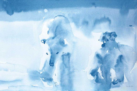 Ice Bears White Modern Wood Framed Art Print with Double Matting by Valle, Aimee Del