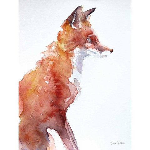 Sly as a Fox Gold Ornate Wood Framed Art Print with Double Matting by Valle, Aimee Del