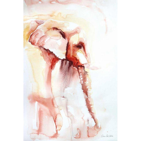 African Elephant Black Modern Wood Framed Art Print with Double Matting by Valle, Aimee Del