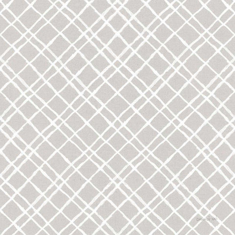 Floursack Lemon Pattern IIB White Modern Wood Framed Art Print with Double Matting by Nai, Danhui