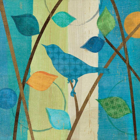 Magical Forest IV White Modern Wood Framed Art Print with Double Matting by Charron, Veronique