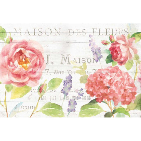 Maison Des Fleurs I Gold Ornate Wood Framed Art Print with Double Matting by Nai, Danhui