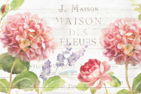 Maison Des Fleurs II Black Ornate Wood Framed Art Print with Double Matting by Nai, Danhui