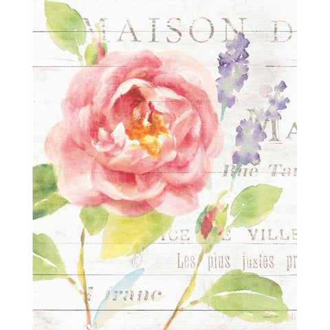 Maison Des Fleurs III White Modern Wood Framed Art Print by Nai, Danhui