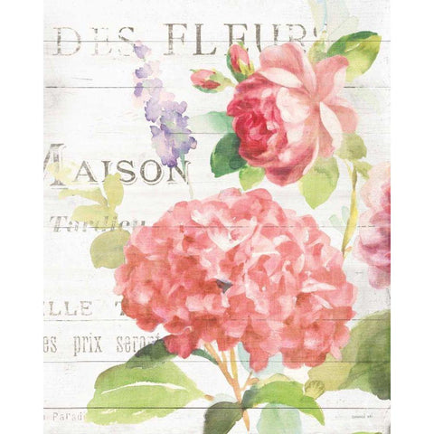 Maison Des Fleurs IV White Modern Wood Framed Art Print by Nai, Danhui