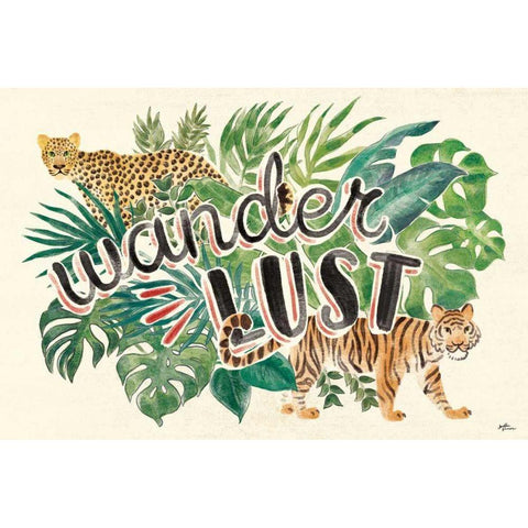 Jungle Vibes VII Gold Ornate Wood Framed Art Print with Double Matting by Penner, Janelle