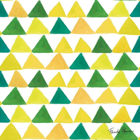 Mellow Yellow Step 05A White Modern Wood Framed Art Print with Double Matting by Zaman, Farida