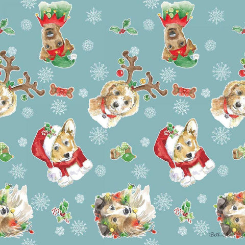 Holiday Paws Step 02B White Modern Wood Framed Art Print by Grove, Beth