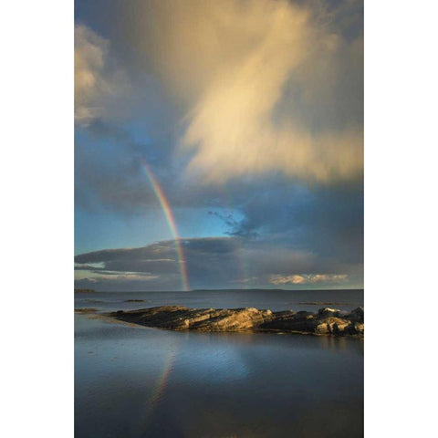 Blue Rocks Black Modern Wood Framed Art Print by Majchrowicz, Alan