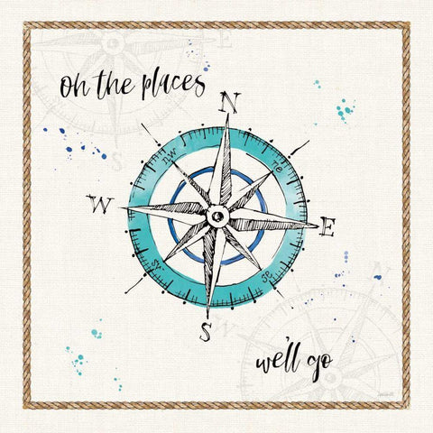 Coastal Buoys V Go White Modern Wood Framed Art Print with Double Matting by Tavoletti, Anne