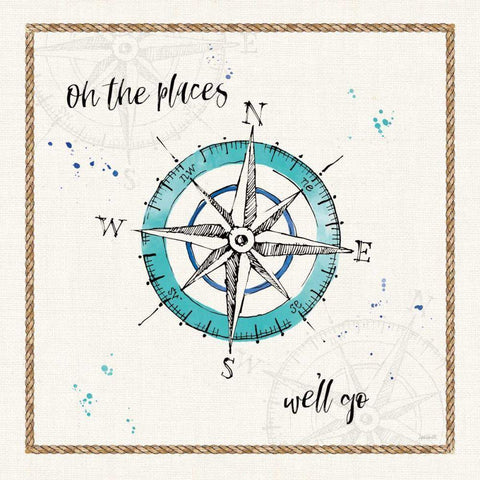 Coastal Buoys V Go White Modern Wood Framed Art Print by Tavoletti, Anne