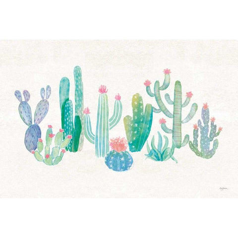 Bohemian Cactus I White Modern Wood Framed Art Print by Urban, Mary