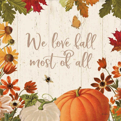 Fall Garden II White Modern Wood Framed Art Print by Pertiet, Katie