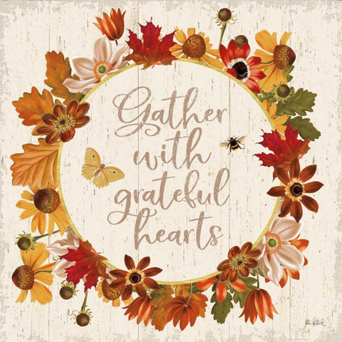 Fall Garden V Gold Ornate Wood Framed Art Print with Double Matting by Pertiet, Katie