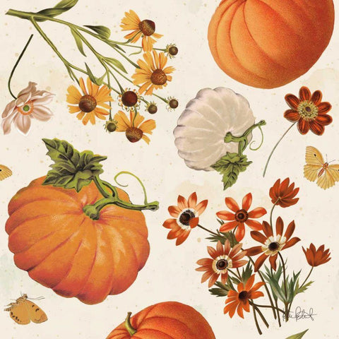 Fall Garden Step 01A White Modern Wood Framed Art Print by Pertiet, Katie