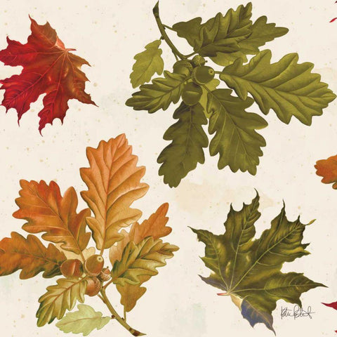 Fall Garden Step 04A White Modern Wood Framed Art Print with Double Matting by Pertiet, Katie