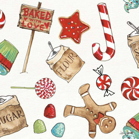 Baked with Love Step 01A Black Modern Wood Framed Art Print by Tavoletti, Anne