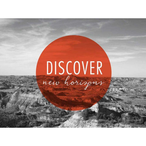 Discover New Horizons v2 White Modern Wood Framed Art Print by Marshall, Laura