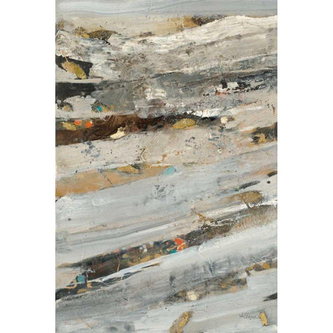 Lots of Layers I White Modern Wood Framed Art Print by Hristova, Albena