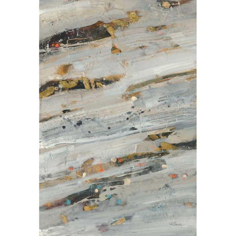 Lots of Layers II White Modern Wood Framed Art Print by Hristova, Albena