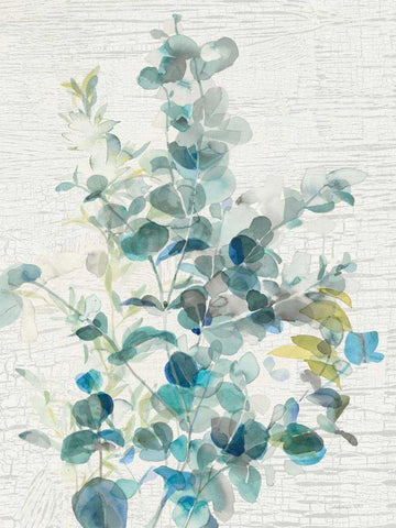 Eucalyptus IV Vintage Black Ornate Wood Framed Art Print with Double Matting by Nai, Danhui