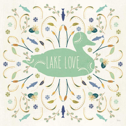 Otomi Lake II Black Modern Wood Framed Art Print by Charron, Veronique