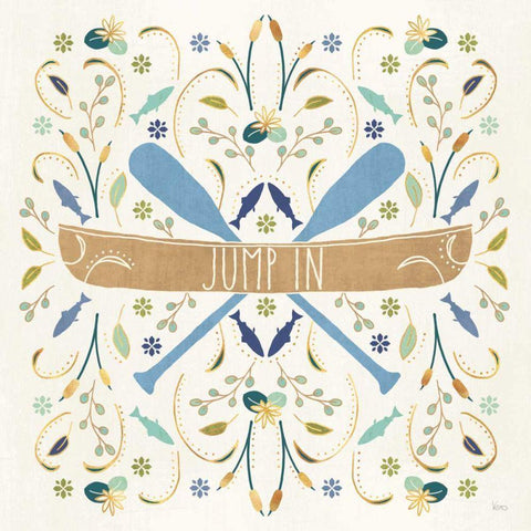 Otomi Lake III White Modern Wood Framed Art Print by Charron, Veronique