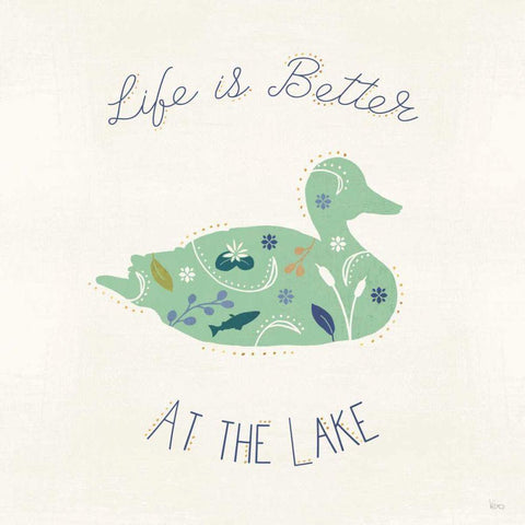 Otomi Lake VI Black Modern Wood Framed Art Print by Charron, Veronique