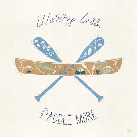 Otomi Lake VII Gold Ornate Wood Framed Art Print with Double Matting by Charron, Veronique