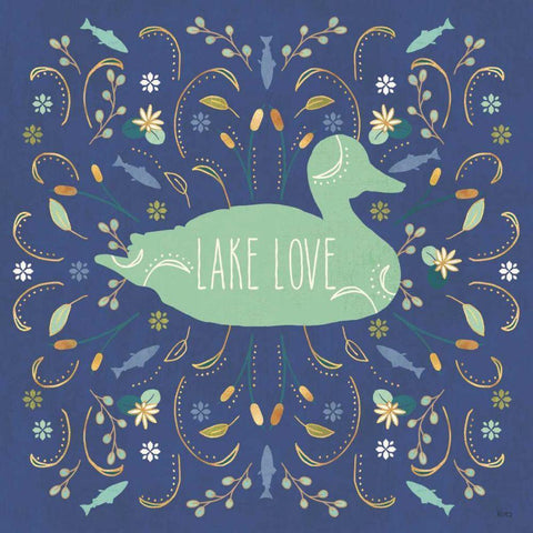 Otomi Lake II Dark White Modern Wood Framed Art Print by Charron, Veronique