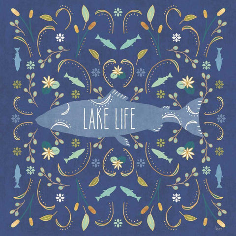 Otomi Lake V Dark White Modern Wood Framed Art Print by Charron, Veronique