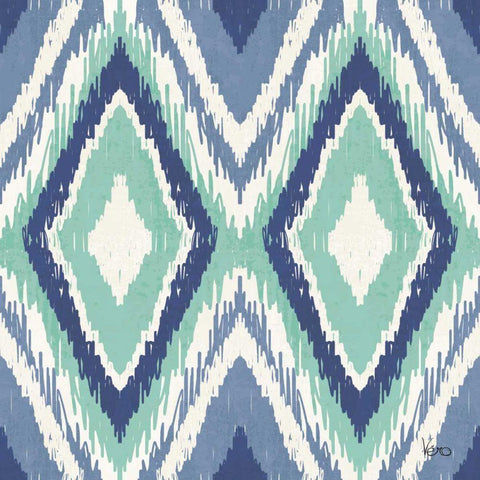 Otomi Lake Step 03 White Modern Wood Framed Art Print with Double Matting by Charron, Veronique