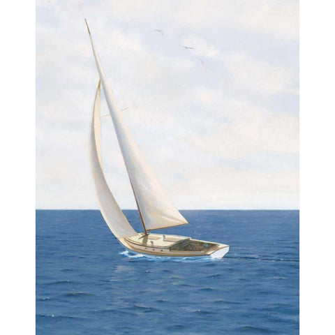 A Day at Sea II Black Modern Wood Framed Art Print with Double Matting by Wiens, James