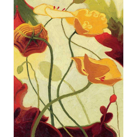 Tres Vignes III Black Modern Wood Framed Art Print by Novak, Shirley