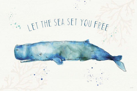 Deep Sea I White Modern Wood Framed Art Print with Double Matting by Tavoletti, Anne