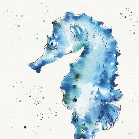 Deep Sea XI White Modern Wood Framed Art Print with Double Matting by Tavoletti, Anne