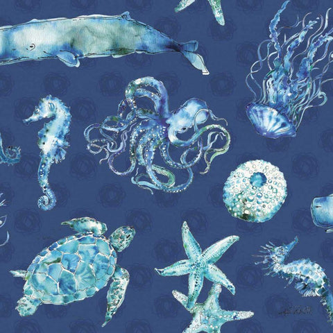 Deep Sea Step 01B Gold Ornate Wood Framed Art Print with Double Matting by Tavoletti, Anne