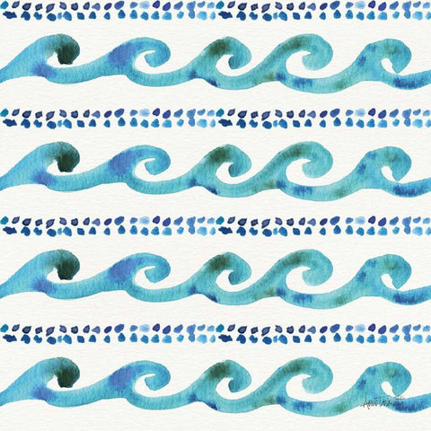 Deep Sea Step 02A White Modern Wood Framed Art Print with Double Matting by Tavoletti, Anne