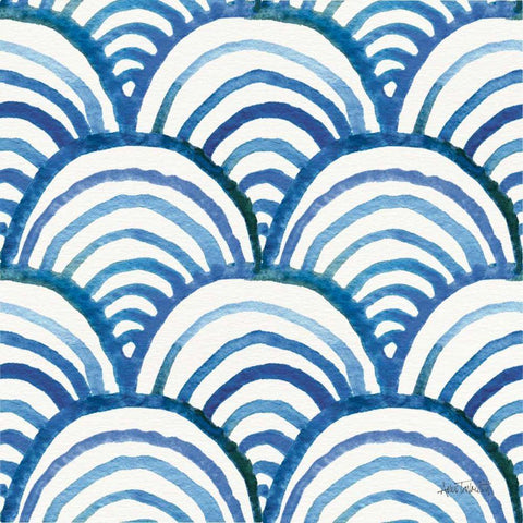 Deep Sea Step 05 White Modern Wood Framed Art Print with Double Matting by Tavoletti, Anne