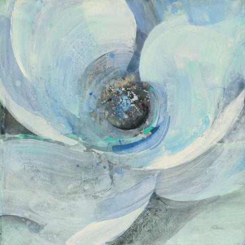 Moonlight Magnolia I Black Modern Wood Framed Art Print by Hristova, Albena