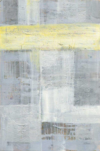 Patchwork Abstract I Black Ornate Wood Framed Art Print with Double Matting by Hristova, Albena