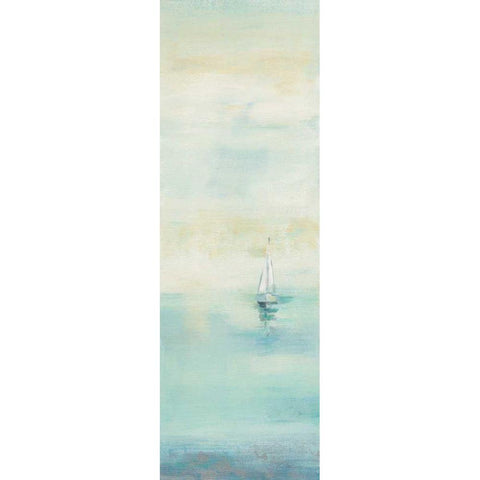 Early Morning Sea I Black Modern Wood Framed Art Print with Double Matting by Vassileva, Silvia