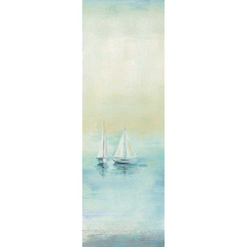 Early Morning Sea II Black Modern Wood Framed Art Print with Double Matting by Vassileva, Silvia