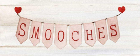 Rustic Valentine Banner III Black Ornate Wood Framed Art Print with Double Matting by McKenna, Kathleen Parr