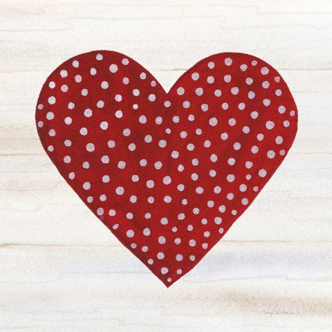 Rustic Valentine Heart I Black Ornate Wood Framed Art Print with Double Matting by McKenna, Kathleen Parr