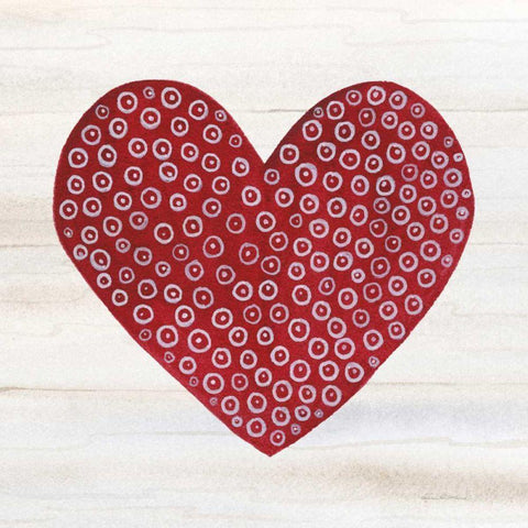 Rustic Valentine Heart III Gold Ornate Wood Framed Art Print with Double Matting by McKenna, Kathleen Parr