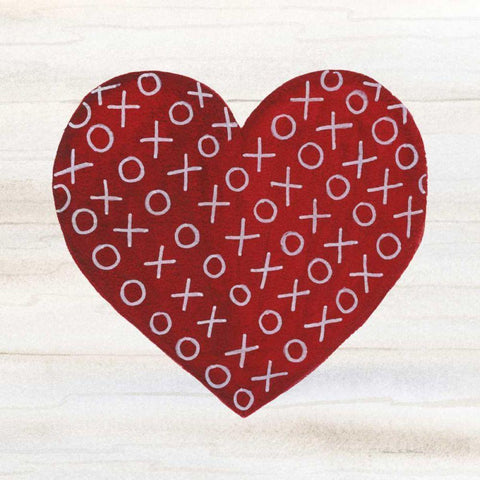 Rustic Valentine Heart IV Black Modern Wood Framed Art Print with Double Matting by McKenna, Kathleen Parr