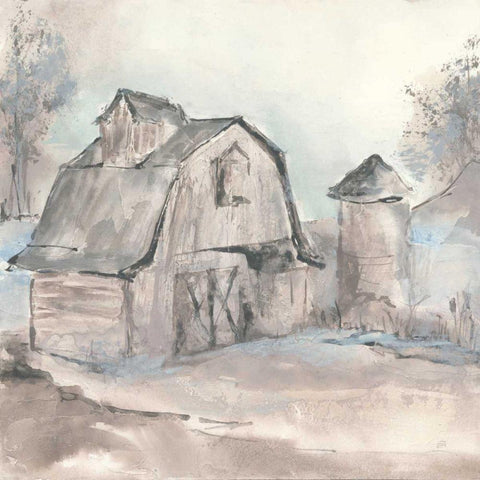 Barn V Black Modern Wood Framed Art Print by Paschke, Chris