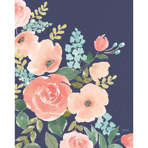 Blooming Delight I White Modern Wood Framed Art Print by Jackson, Jenaya